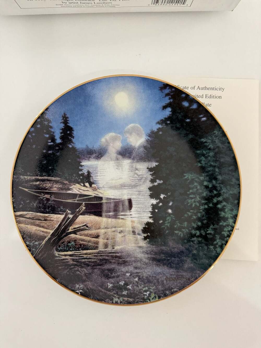 James Lumbers Moonlight Embrace Limited Edition Collector Plate